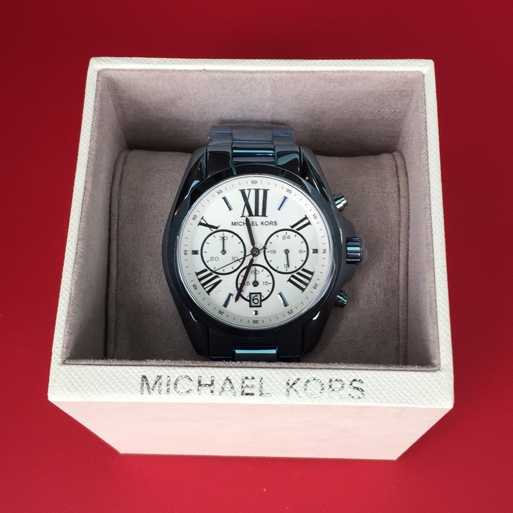 Michael Kors Bradshaw Ocean Blue Watch - Picture 4 of 7